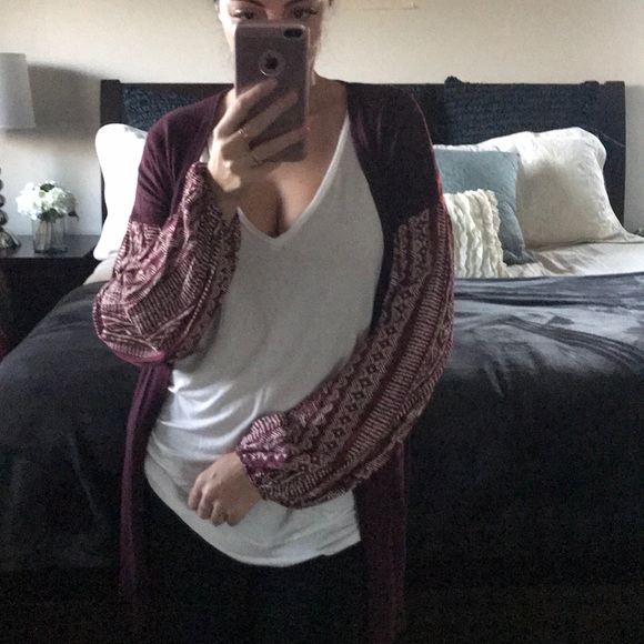 Bubble long sleeve brushed knit Cardigan - Picture 6 of 8